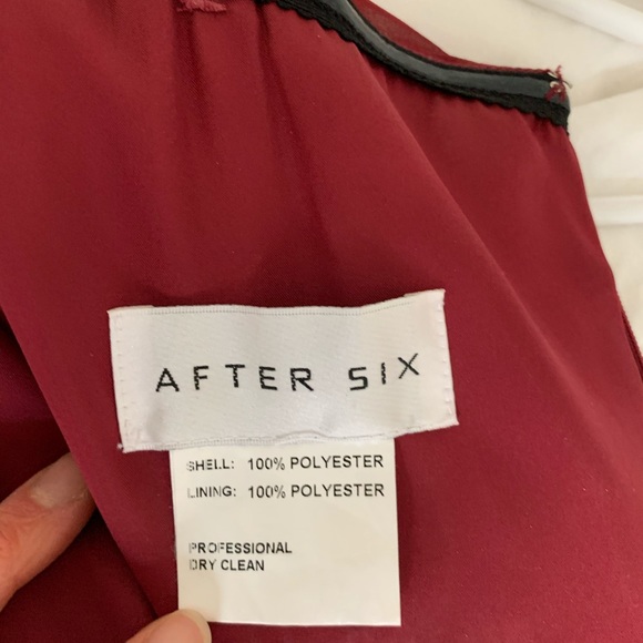 After Six Burgundy Bridesmaid Dress - Picture 3 of 5